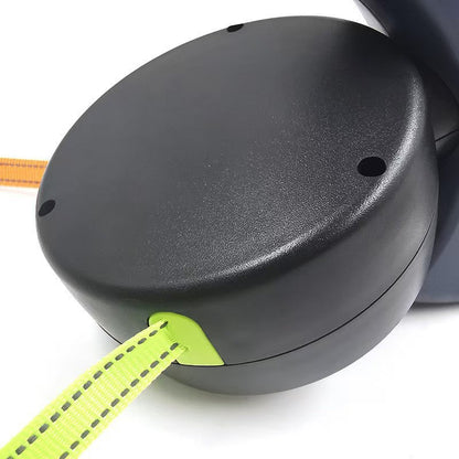 Dual Retractable Dog Leash – Walk Two Dogs with Ease, Day or Night